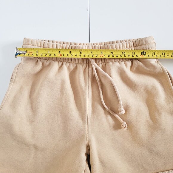 Aritzia TNA CozyAF Fleece Beige Tan High Waist Shorts - Size S - Picture 8 of 10